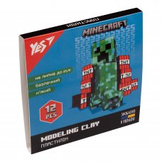 Пластилин YES, 12 цв., 240г "Minecraft"