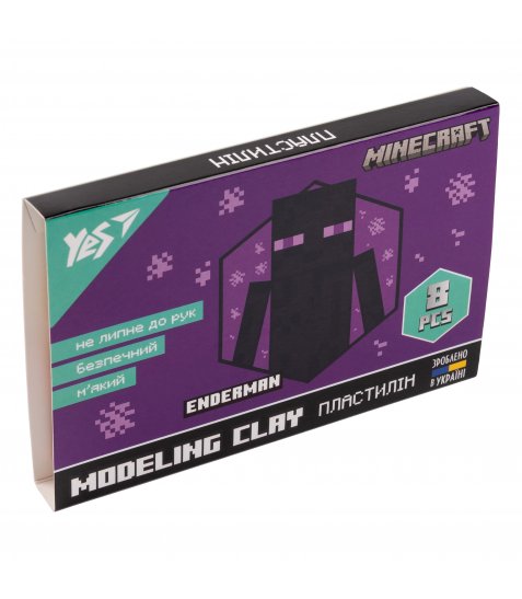 Пластилін YES Minecraft 8 кольорів 160 г - фото 1 з 2