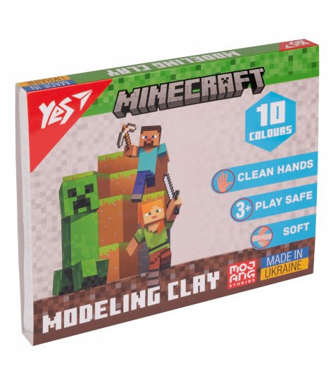 Пластилін Yes Minecraft 10 кольорів 200 г - фото 1 з 1