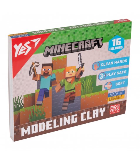 Пластилін Yes Minecraft 16 кольорів 320 г - фото 1 з 1