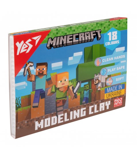 Пластилін Yes Minecraft 18 кольорів 360 г - фото 1 з 2