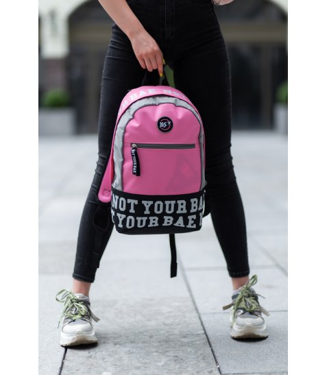 Рюкзак молодіжний YES T-101  "Private" рожевий/чорний - фото 5 з 6