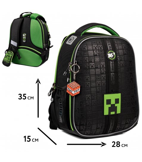 Рюкзак шкільний каркасний Yes Minecraft H-100 - фото 2 з 29