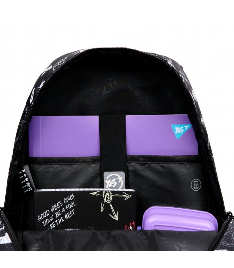 Рюкзак школьный YES Purple Game TS-43 - фото 12 из 18