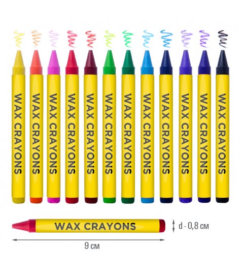 Набір воскових олівців YES 12 шт Minions - фото 2 з 3