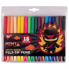Фломастери YES 18 кольорів Ninja