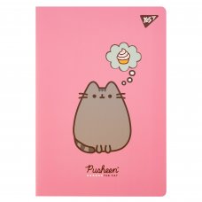 Copybook Yes А4 40 sheets cover with die cutting Pusheen checked