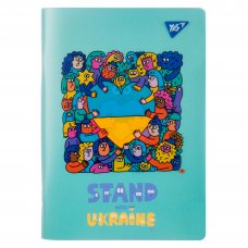 Copybook Yes A5 70 sheets plastic cover Stand with Ukraine checked
