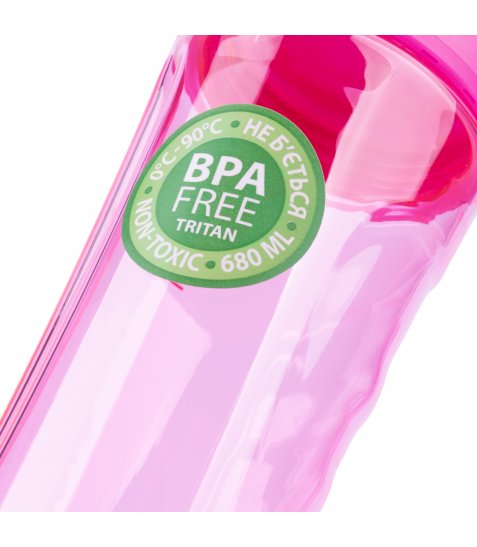 Пляшка для води YES рожева, 680мл - фото 2 з 6