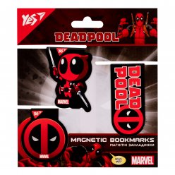 Закладки магнітні YES Marvel.Deadpool, 3шт.