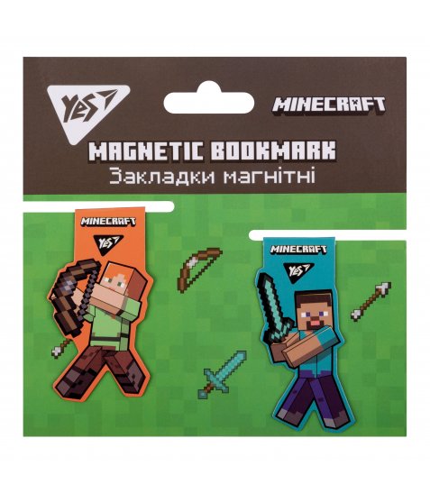 Закладки магнітні YES Minecraft, 2шт. - фото 1 з 2