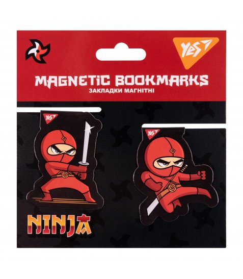 Закладки магнітні YES Ninja, 2шт - фото 1 з 2