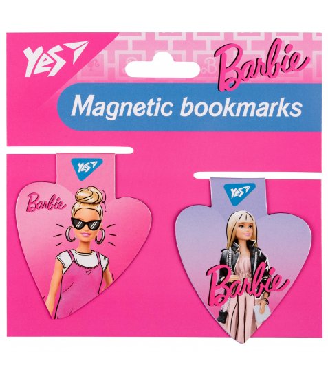 Закладки магнітні Yes Barbie heart, 2шт - фото 1 з 3