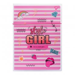 Тетрадь А4 48 Кл. Пластиковая папке с рисунком Style Girl Pink