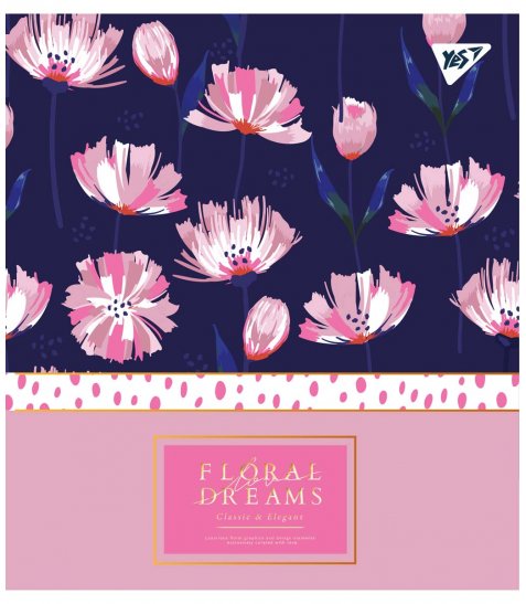 Зошит А5 18 Кл. YES Floral Dreams - фото 4 з 5