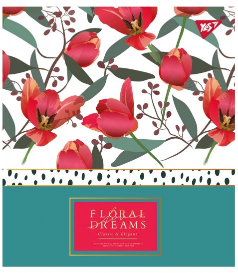 Зошит А5 18 Кл. YES Floral Dreams - фото 1 з 5
