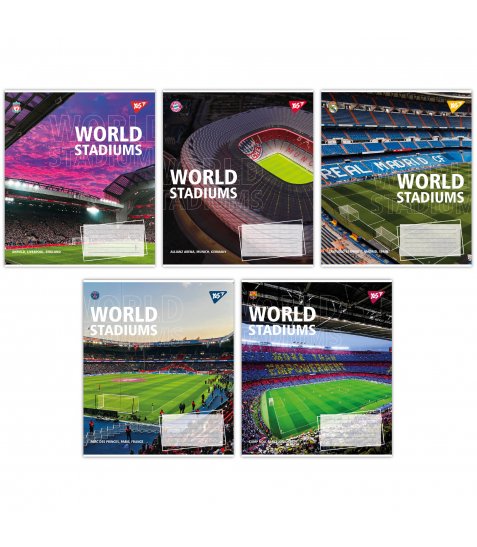 Зошит шкільний Yes World stadium 24 аркушів лінія - фото 1 з 6