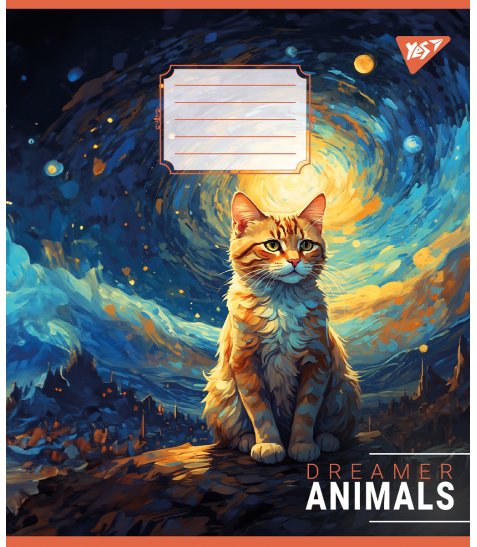 Зошит для записів Yes Dreamer animals 36 аркушів клітинка - фото 3 з 6