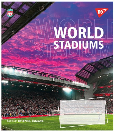 Зошит для записів Yes World stadium 36 аркушів клітинка - фото 2 з 6