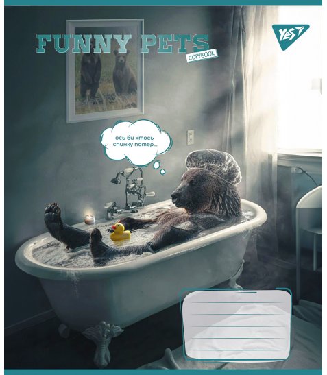 Зошит для записів Yes Funny pets 48 аркушів клітинка - фото 4 з 6