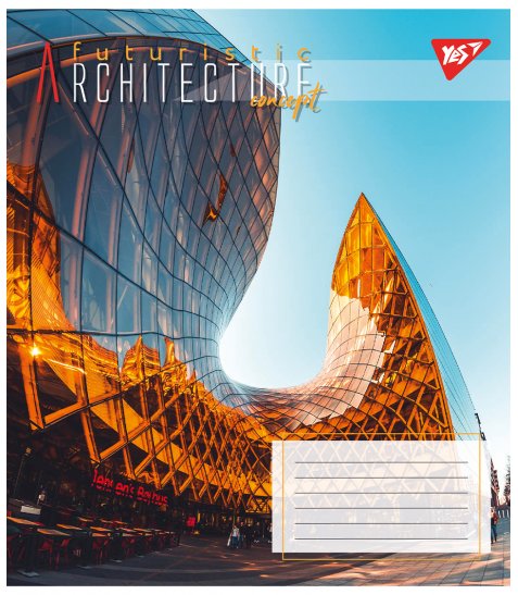 Зошит для записів Yes Futuristic architecture 48 аркушів клітинка - фото 2 з 6