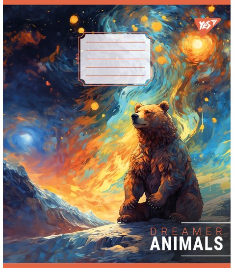 Зошит для записів Yes Dreamer animals 60 аркушів лінія - фото 2 з 6