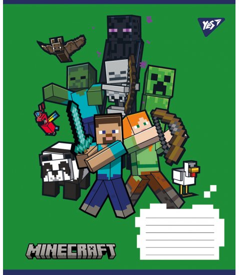 Зошит шкільний Yes Minecraft. Hostile 12 аркушів клітинка - фото 2 з 6