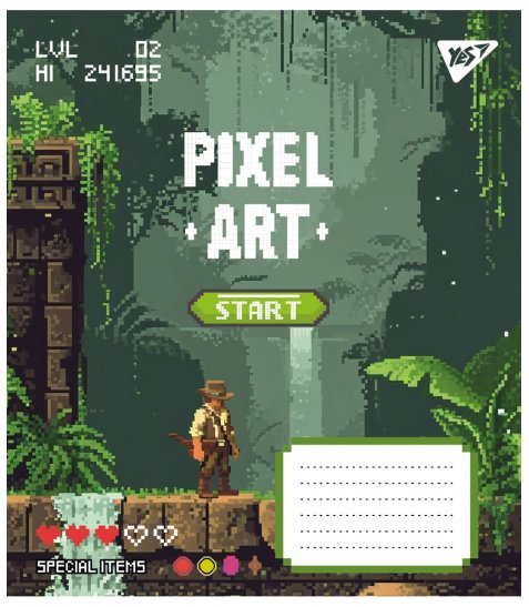 Зошит шкільний Yes Pixel art 12 аркушів клітинка - фото 4 з 6