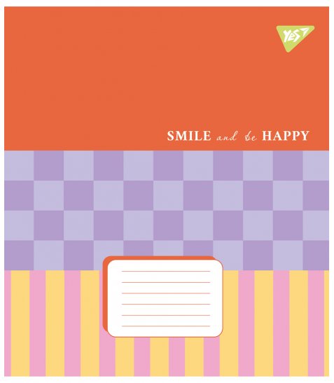 Зошит шкільний Yes Smile and be happy 18 аркушів клітинка - фото 4 з 6